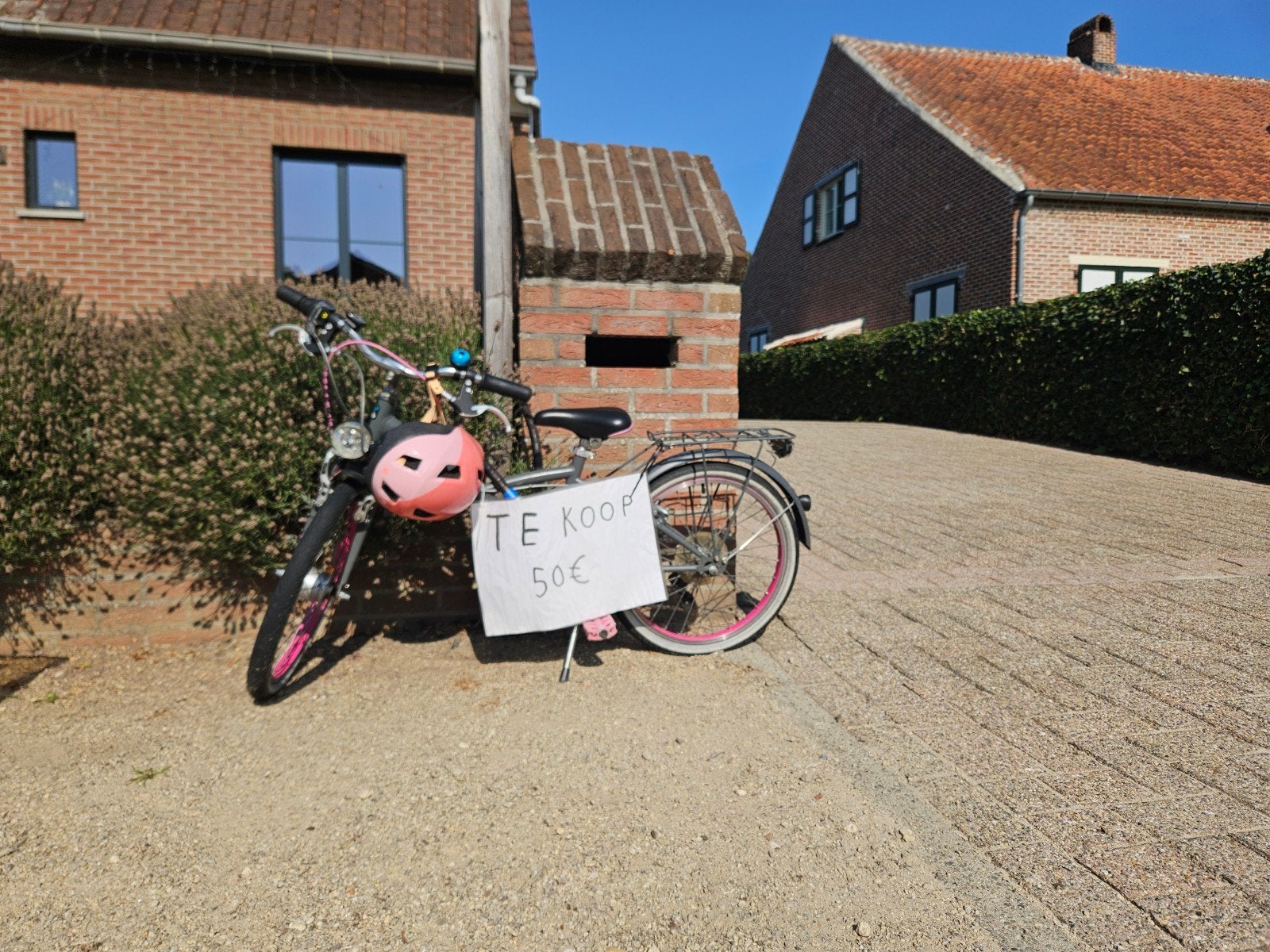fiets met helm, Vélos & Vélomoteurs, Enlèvement, Utilisé, 1 enfant