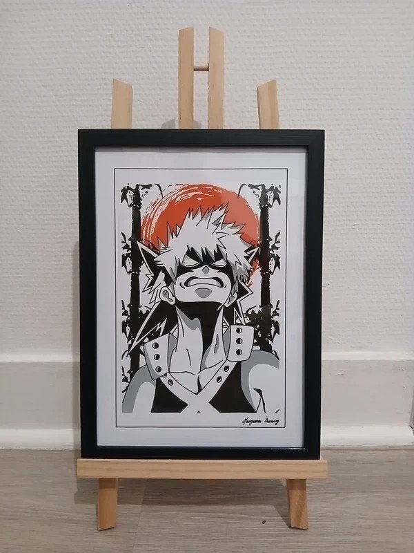 Cadre My Hero Academia, Neuf, Enlèvement ou Envoi, Création originale, Dessin