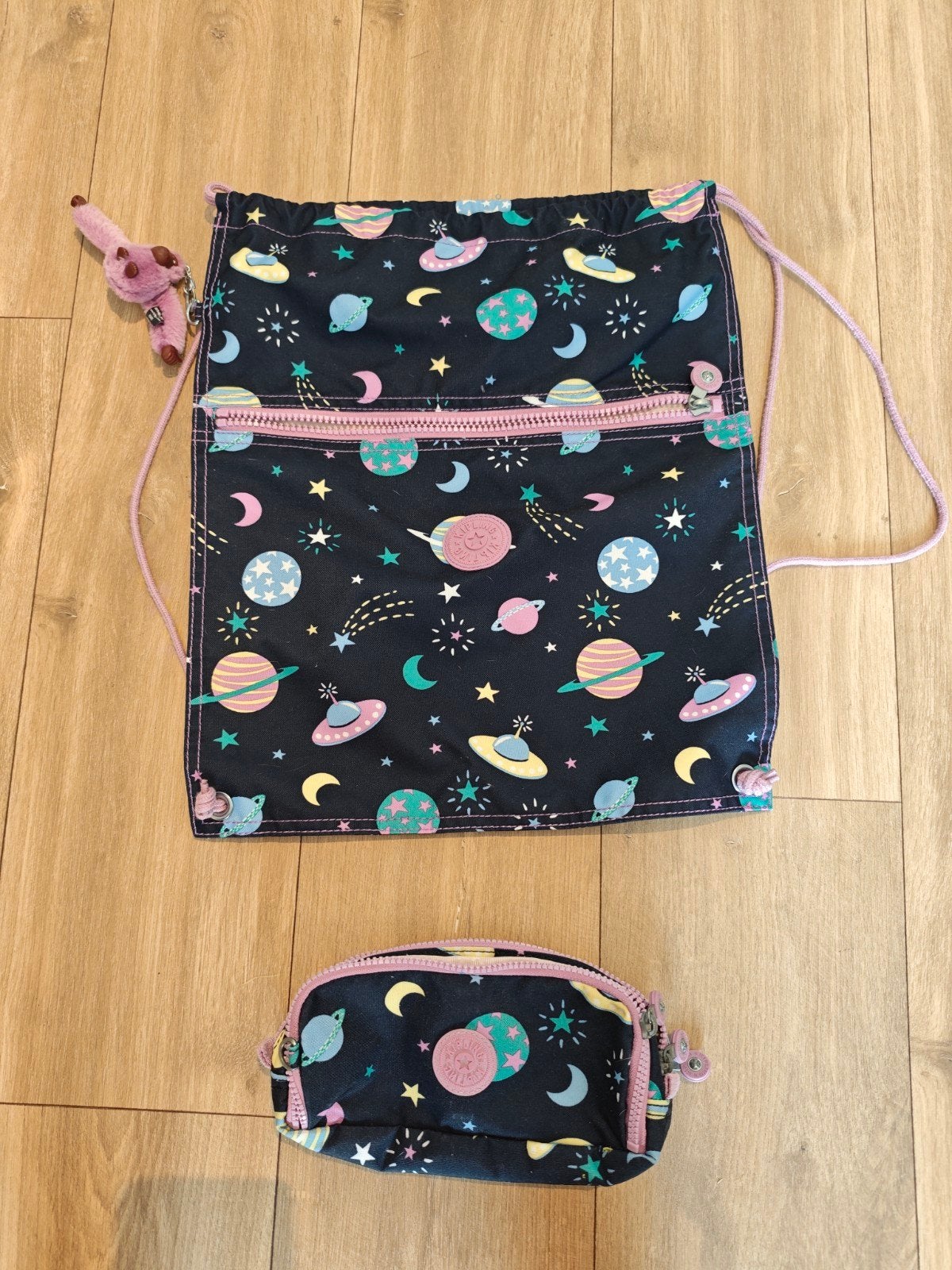 Sac école gymnastique et trousse Kipling, Rose, 30 à 40 cm, Sac à dos
