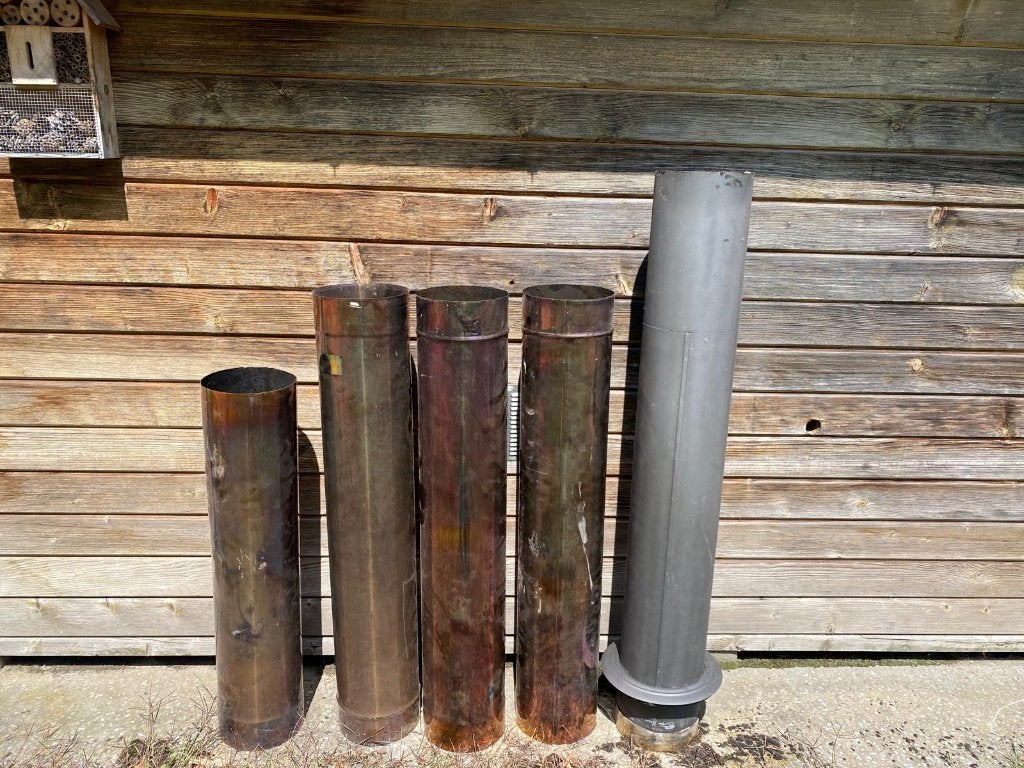 schouwbuis, Ophalen, Inox, Gebruikt, 4 tot 6 meter