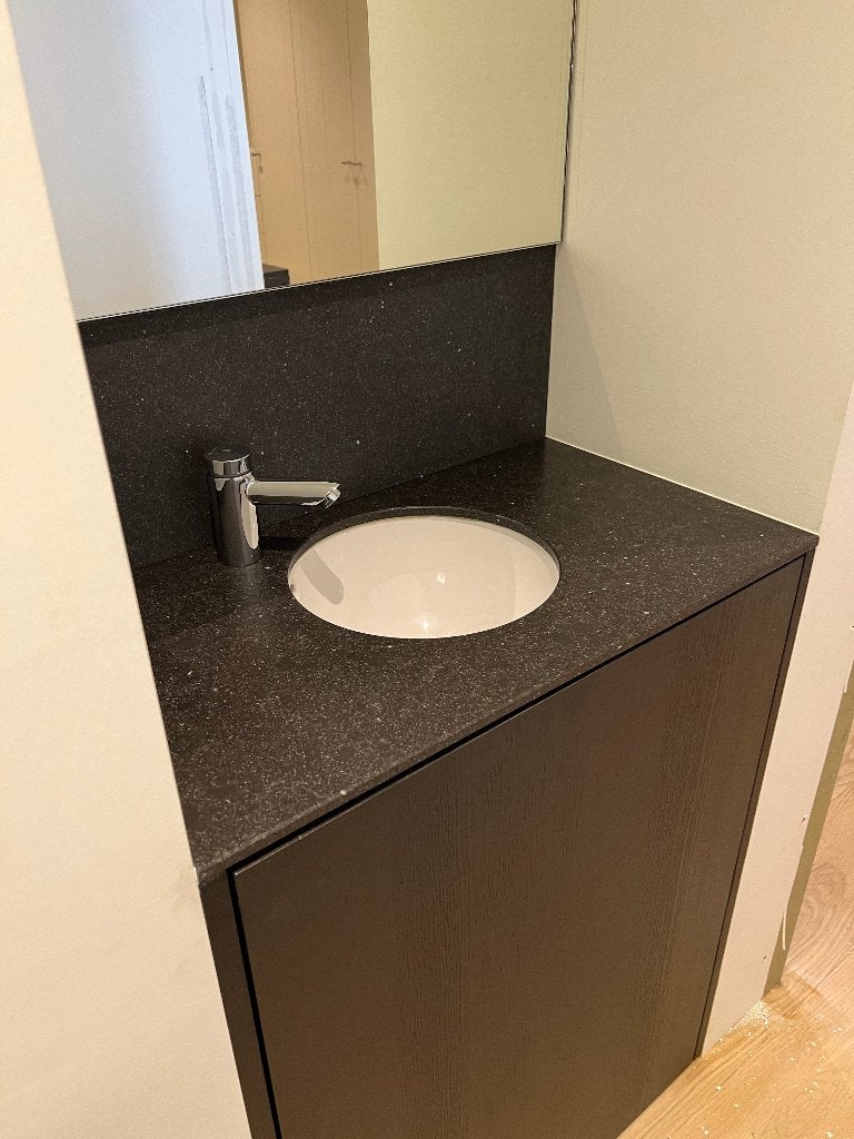 lavabo 70 cm + meuble + robinet + miroir, Enlèvement ou Envoi, Neuf, Pierre, Lavabo