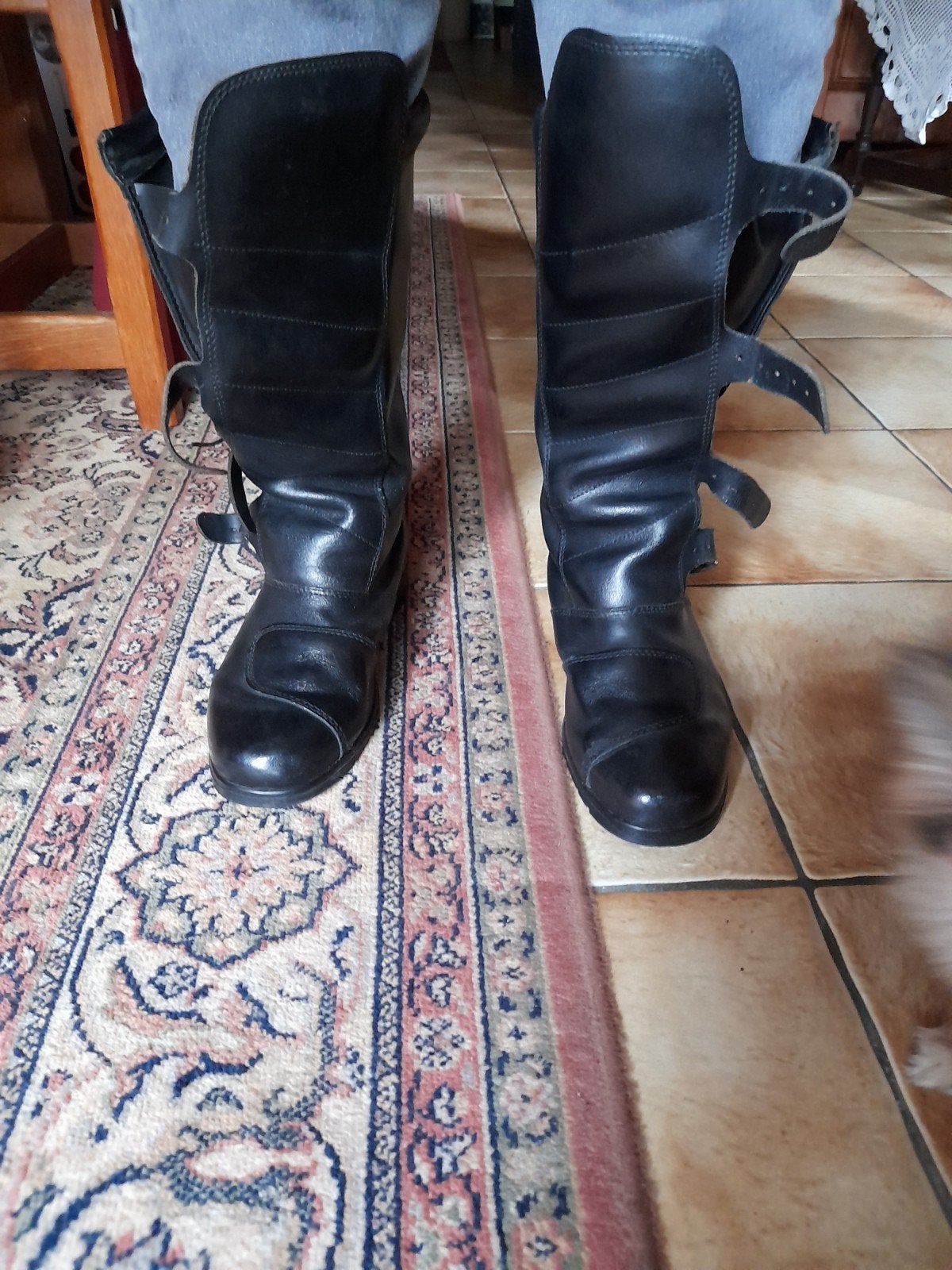 Bottes de moto pour homme, Buffalo, parfait état, taille 44, Enlèvement ou Envoi, Buffalo, Comme neuf, Noir