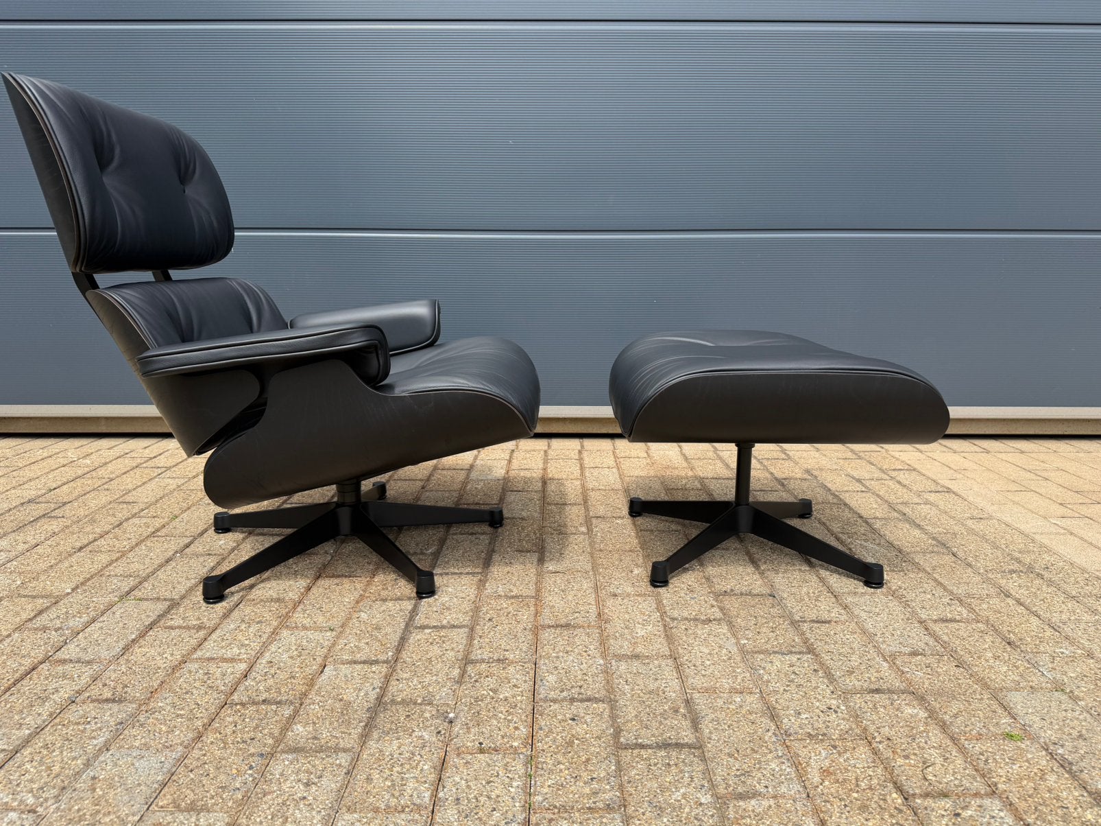 2x Originele Vitra Eames Lounge chair+Ottoman Full Black, Ophalen of Verzenden, Hout, B&b italia sede cassina knoll togo mah jong leolux artifort