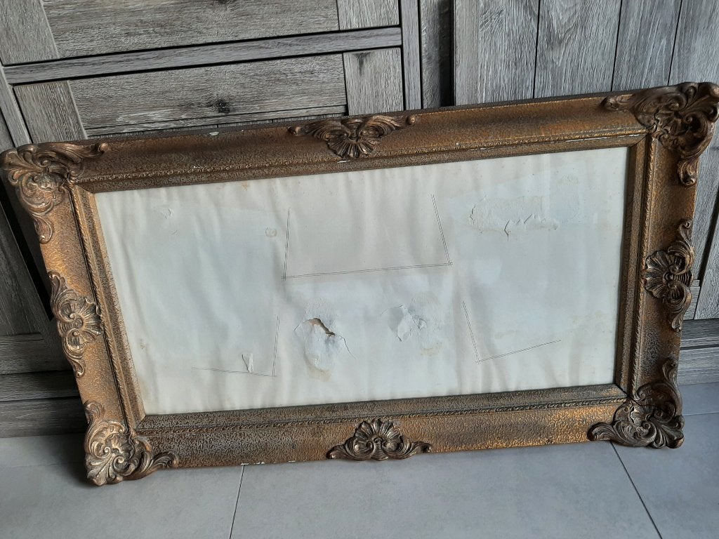Vintage kader, jaren 50, goud., Vintage, Ophalen, Gebruikt, Goud