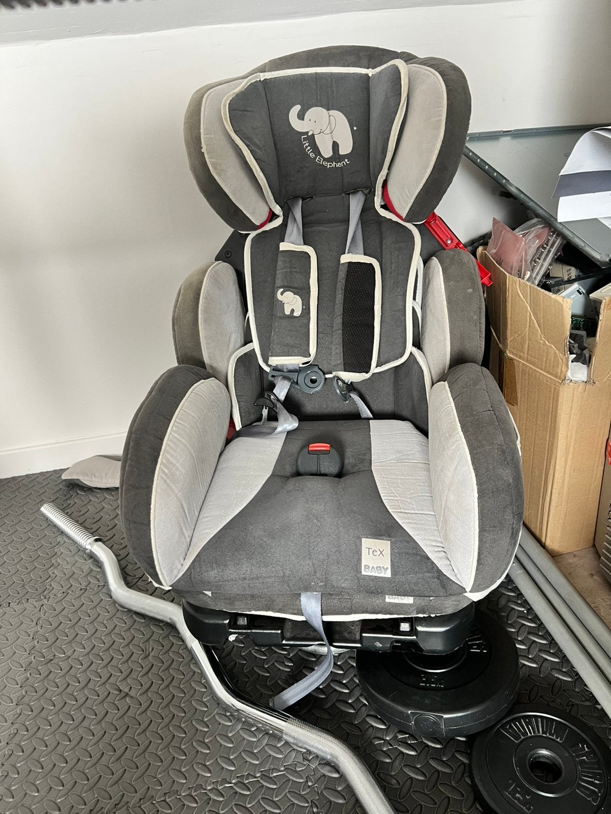 Tex Baby Little Elephant autostoel – grijs – verstelbaar, Kinderen en Baby's, Ophalen, Zijbescherming