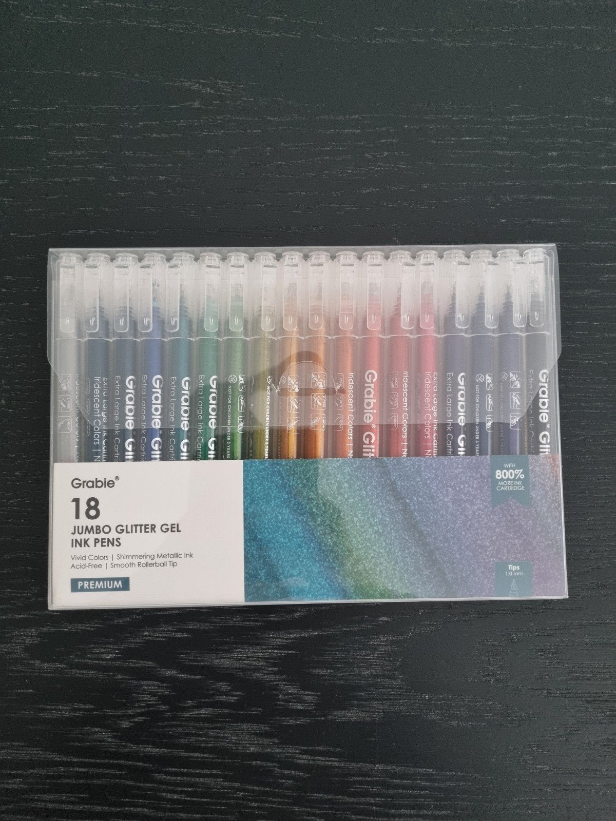 Grabie 18 Jumbo Glitter Gel Ink Pens, Hobby en Vrije tijd, Ophalen, Zo goed als nieuw