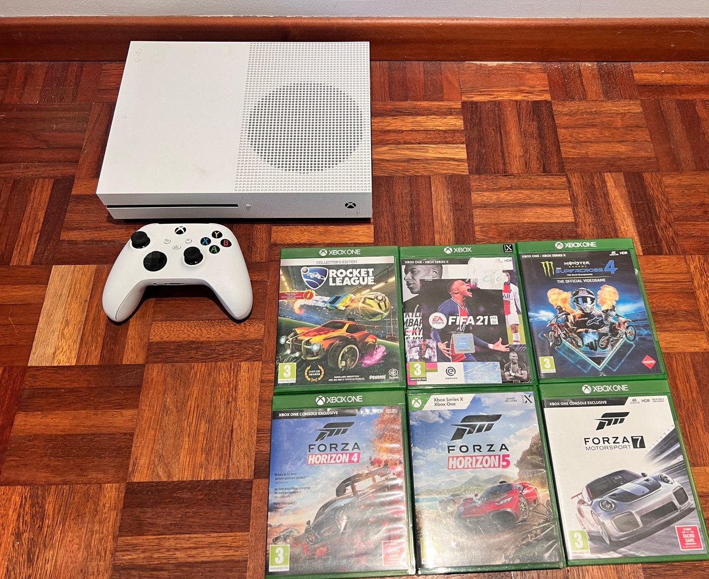 XBOX ONE S MET 6 GAMES - 1 CONTROLLER - TOP, Games en Spelcomputers, Spelcomputers | Xbox One, Met games, Xbox One, Ophalen of Verzenden