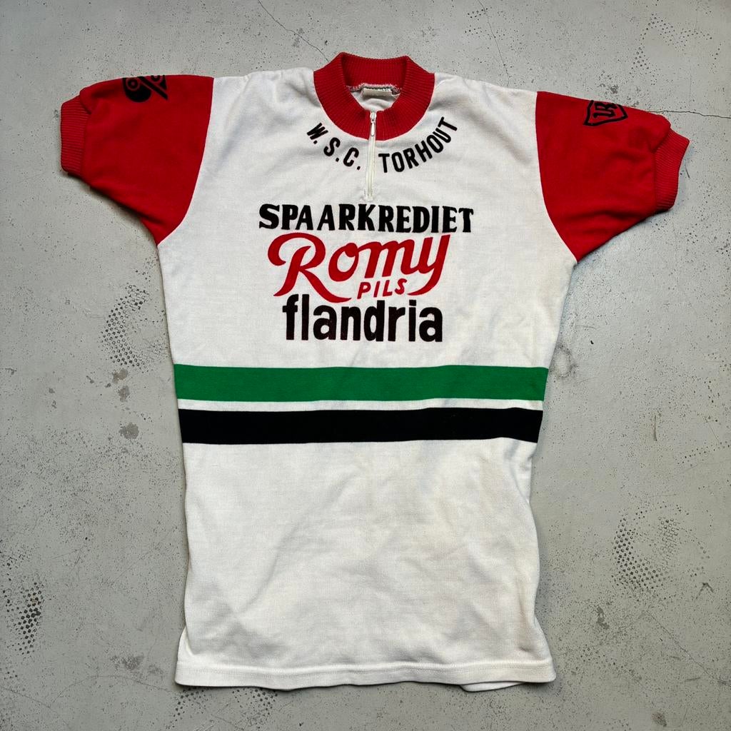WSC Torhout 1979 Flandria Roman Romy wielertrui koerstrui, Fietsen en Brommers, Fietsaccessoires | Fietskleding, Zo goed als nieuw