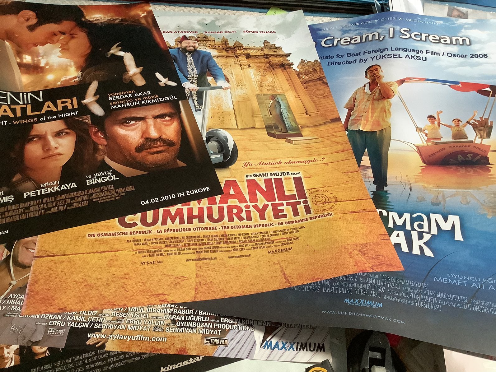 5 AFFICHES DE CINÉMA TURQUES 70-100 cm, Enlèvement ou Envoi, Comme neuf