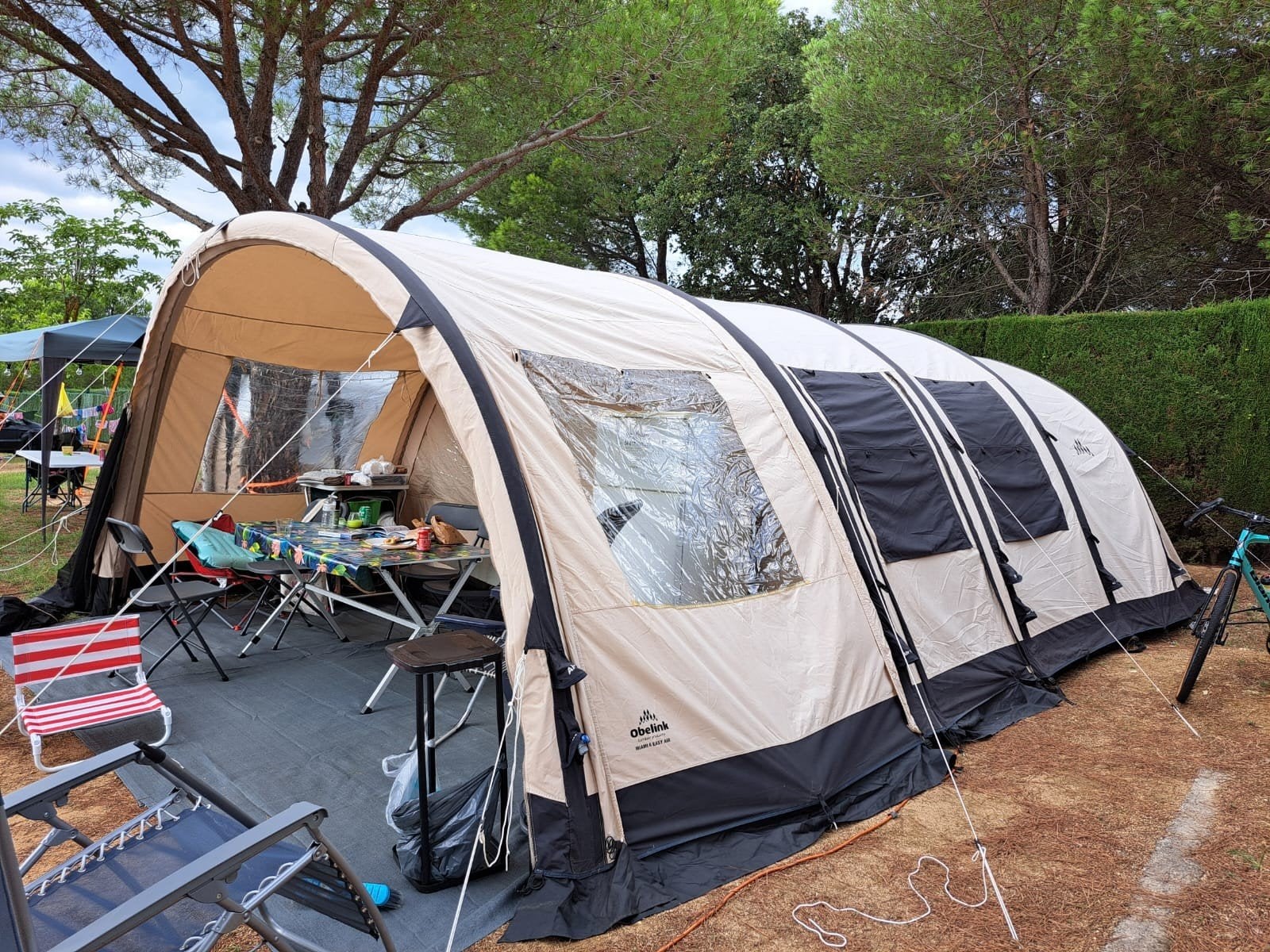 Miami 6 easy air tent, Caravans en Kamperen, Tenten, Ophalen, Zo goed als nieuw, Tot en met 6