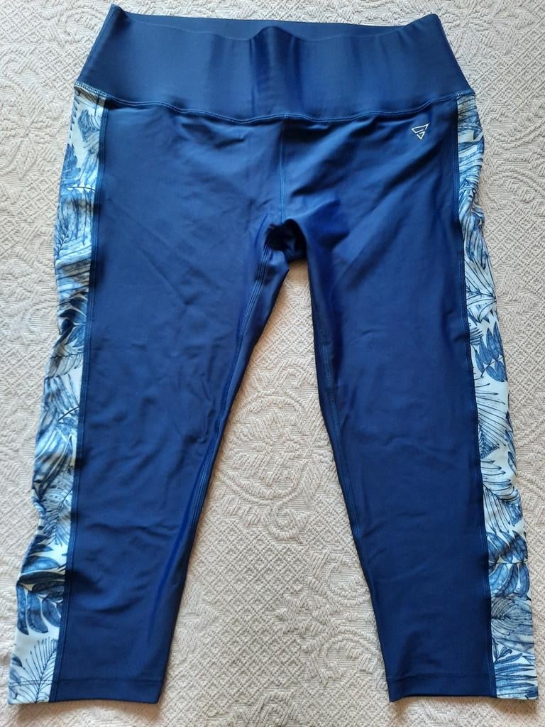 Legging de sport court 3/4 - fibres recyclées - Gayaskin (L), Kleding | Dames, Sportkleding, Blauw, Maat 42/44 (L), Nieuw, Ophalen of Verzenden