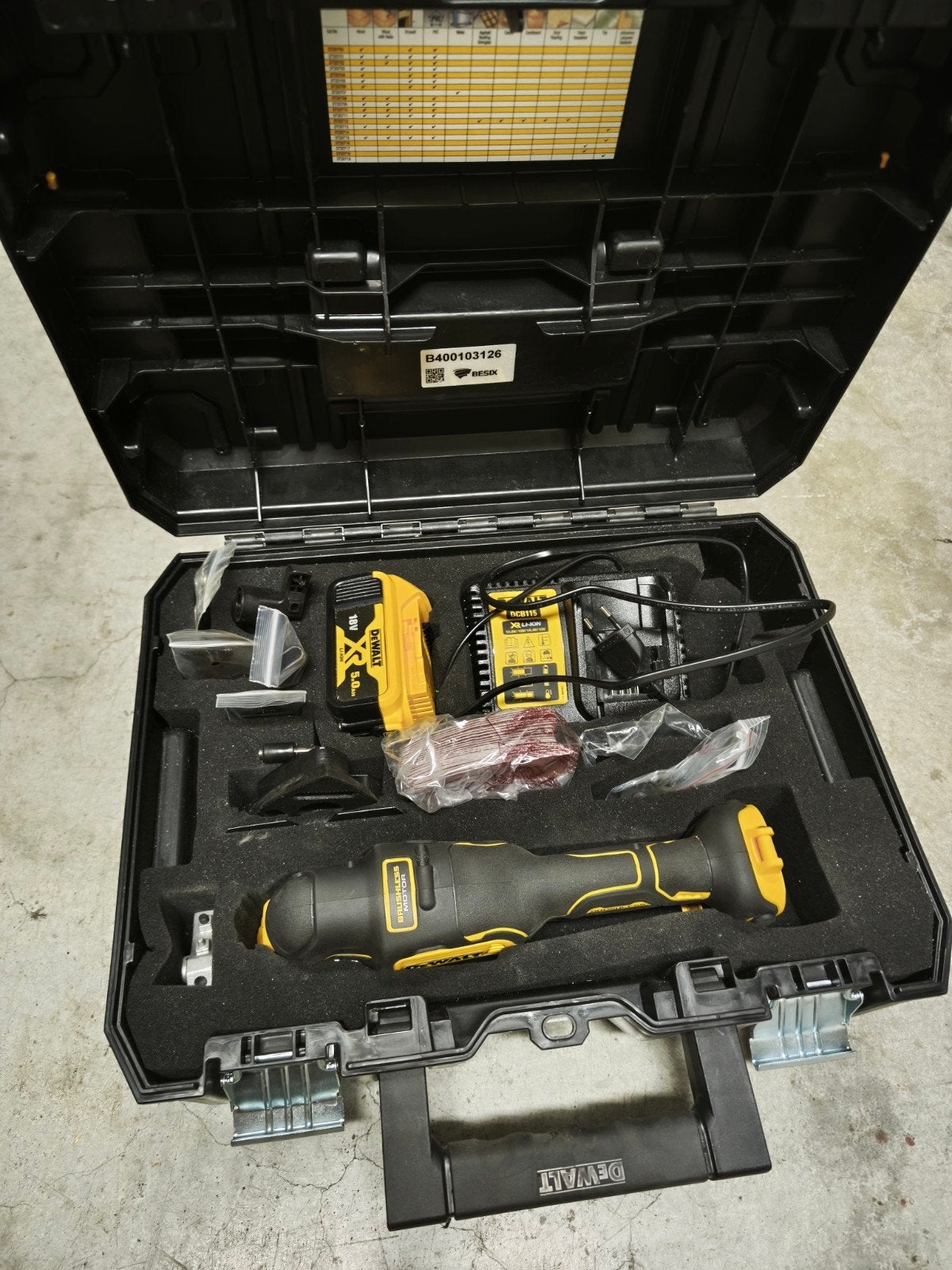 DeWalt DCS356 XR 18V Multitool Complete Set, Doe-het-zelf en Bouw, Ophalen, Variabele snelheid, Overige typen, Zo goed als nieuw
