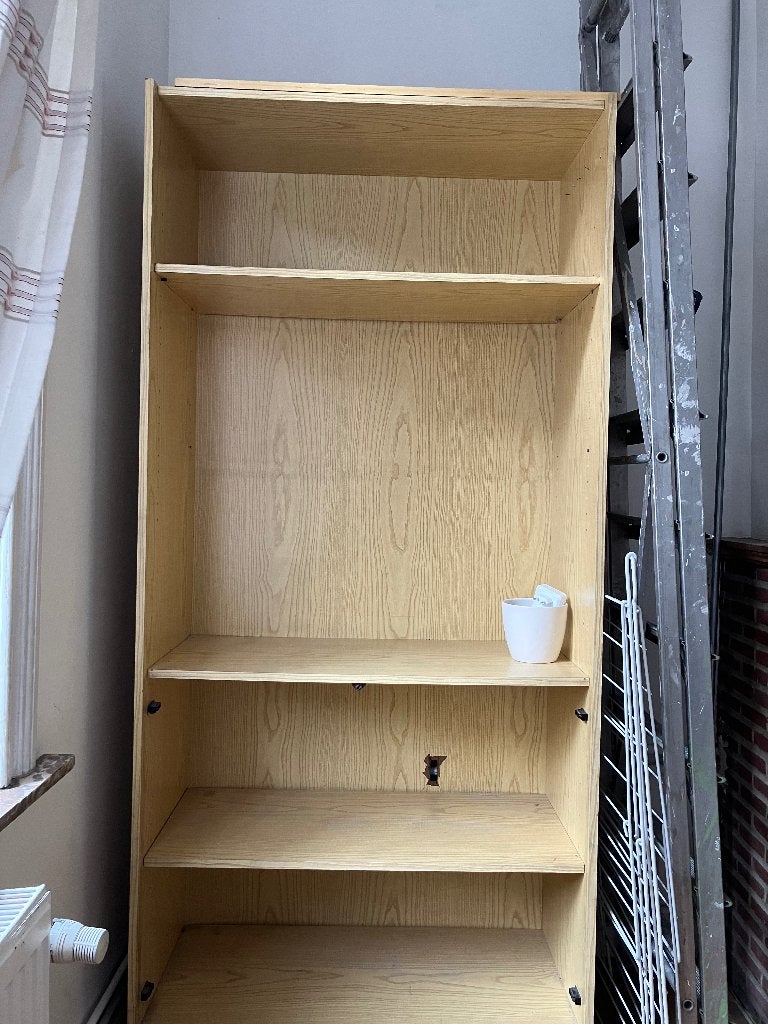 Armoire ouverte en bois, Enlèvement, Utilisé, Autres essences de bois, Avec tablette(s)