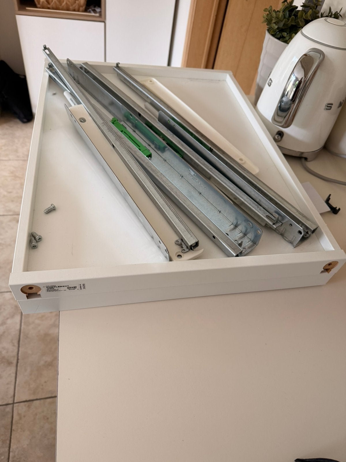 KOMPLEMENT Étagère coulissante, blanche, 50x58 cm ikea, Enlèvement, Comme neuf