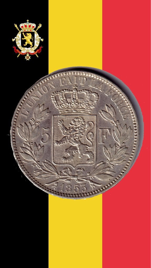 5 francs 1853 - Léopold I, Enlèvement ou Envoi, Monnaie en vrac, Argent, Argent