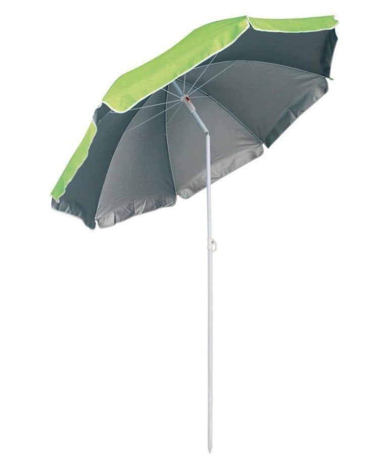 Strandparasol Groen Lime groen NEW, Jardin & Terrasse, Parasols, Neuf, Enlèvement ou Envoi, 1 à 2 mètres, Inclinable
