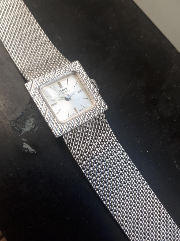 Montre Oris femme 1950, Bijoux, Sacs & Beauté, Montre-bracelet, Autres marques, Enlèvement ou Envoi, Acier