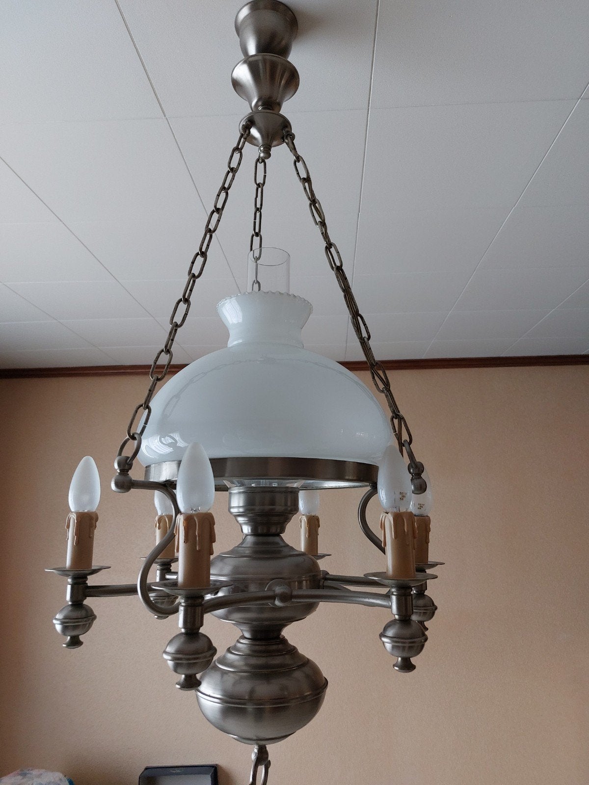 Lustre suspendu vintage, Enlèvement, Verre