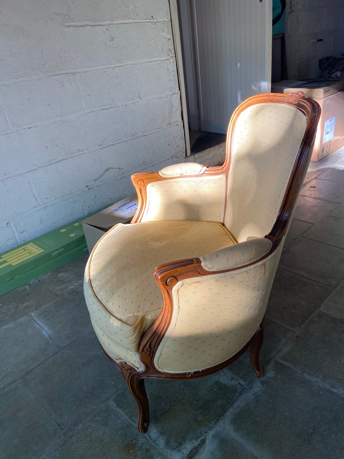 Fauteuil de style, Maison & Meubles, Moins de 75 cm, Enlèvement, Utilisé, 50 à 75 cm
