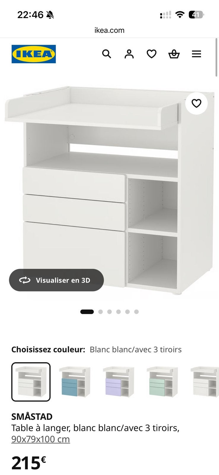 Table a langer Ikea avec de bombreux rangements, Enfants & Bébés, Chambre d'enfant | Commodes & Armoires, 90 à 105 cm, Enlèvement