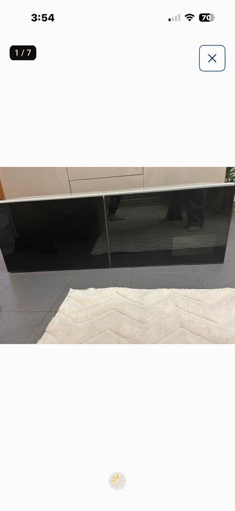 zwart / wit televisie meubel, Ophalen, Minder dan 50 cm, Gebruikt, 100 tot 150 cm