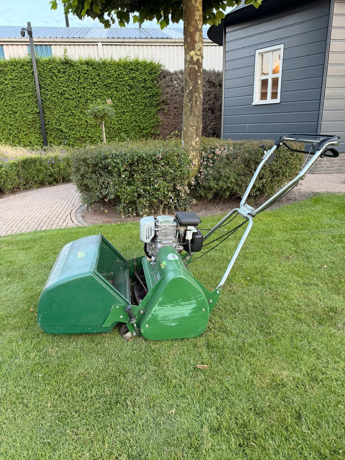 Masport Olympic 500 TwinDrive kooimaaier – Honda GC135 4.0, Tuin en Terras, Ophalen, Zo goed als nieuw, Benzine-grasmaaier, Opvangbak