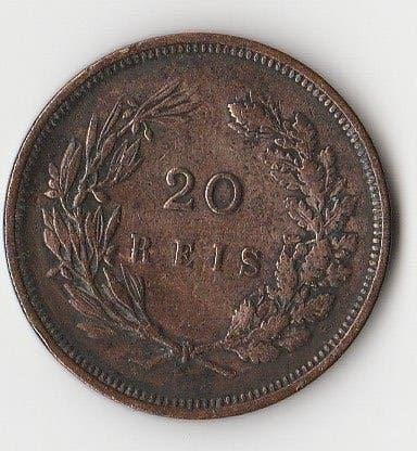 Portugal 20 reis, 1891 - 1892, Ophalen of Verzenden, Overige landen