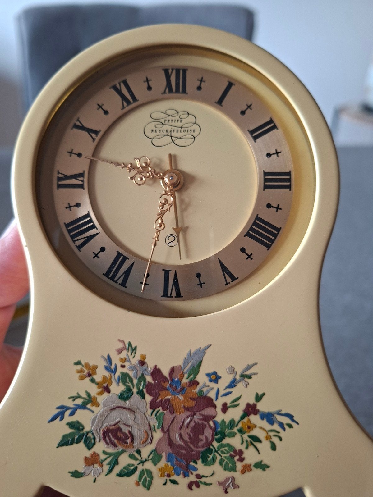 Neuchateloise Petite Neuchateloise klokje wekker met muziek, Antiek en Kunst, Ophalen