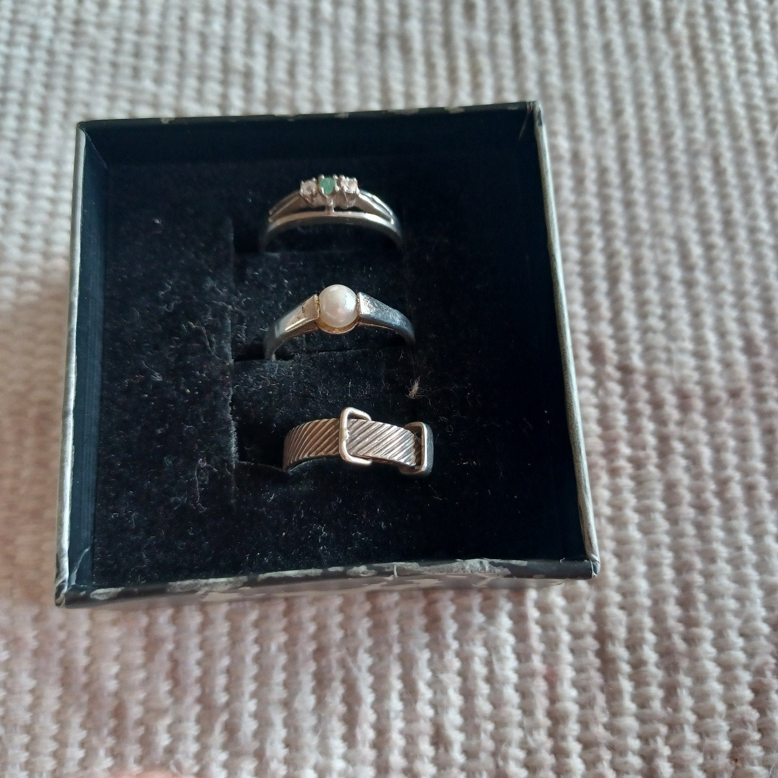 verschillende echt zilveren ringen, Ophalen, Gebruikt, Met parel, Dame