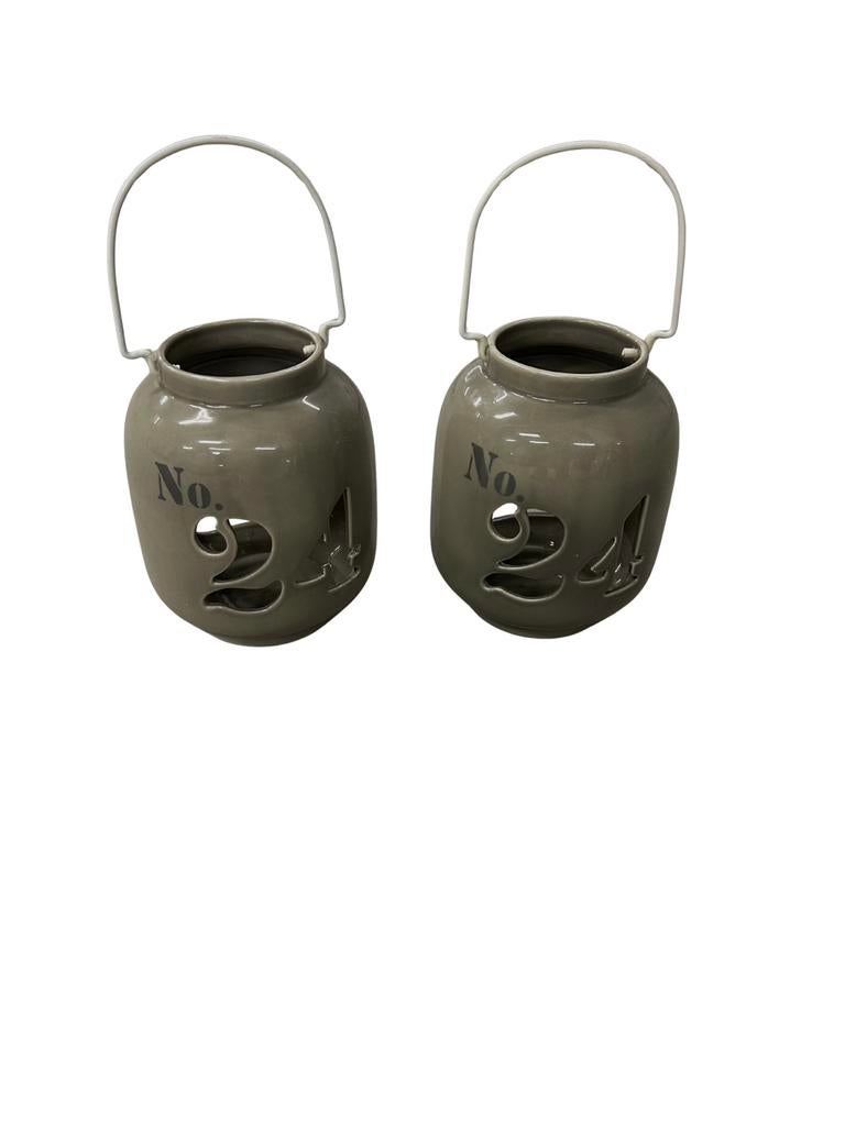 Lot de deux lanternes, Enlèvement, Comme neuf, Gris