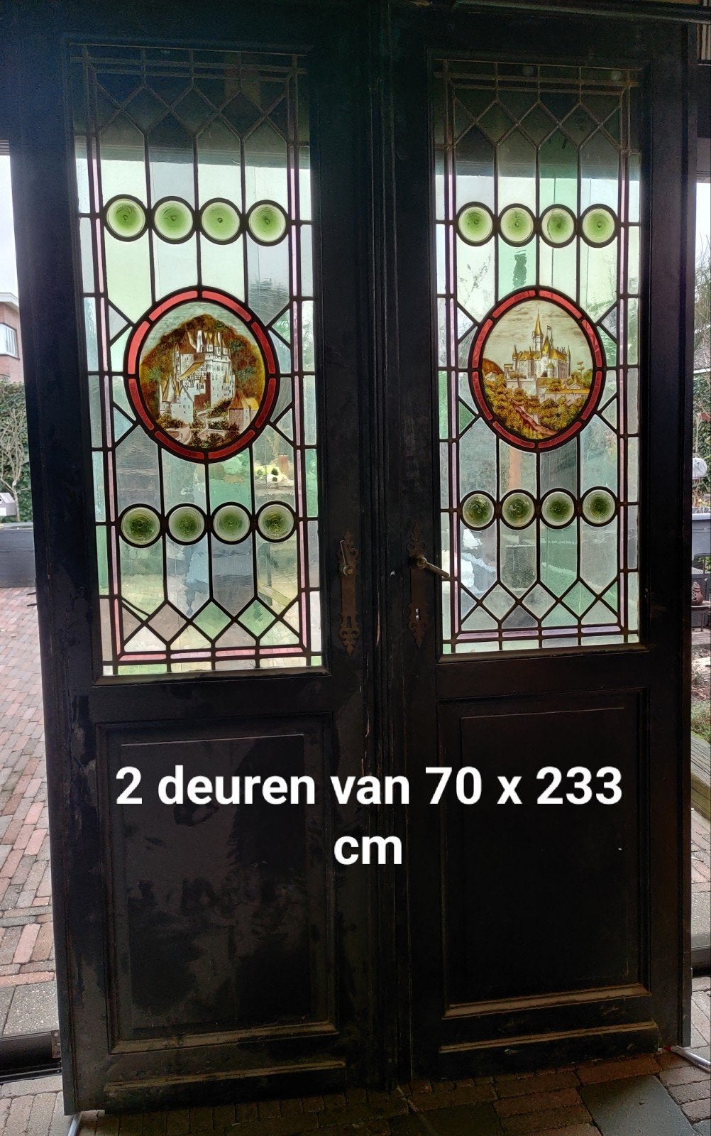 Portes de salle de bains anciennes, Enlèvement, Verre