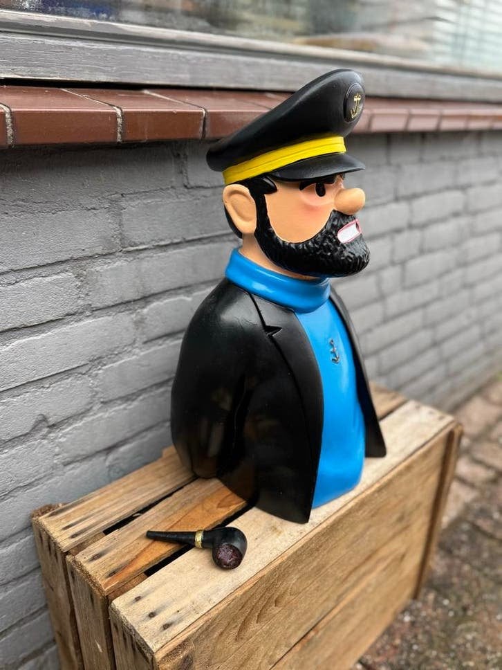 Kapitein Haddock Buste - Kuifje Figuur met Pijp