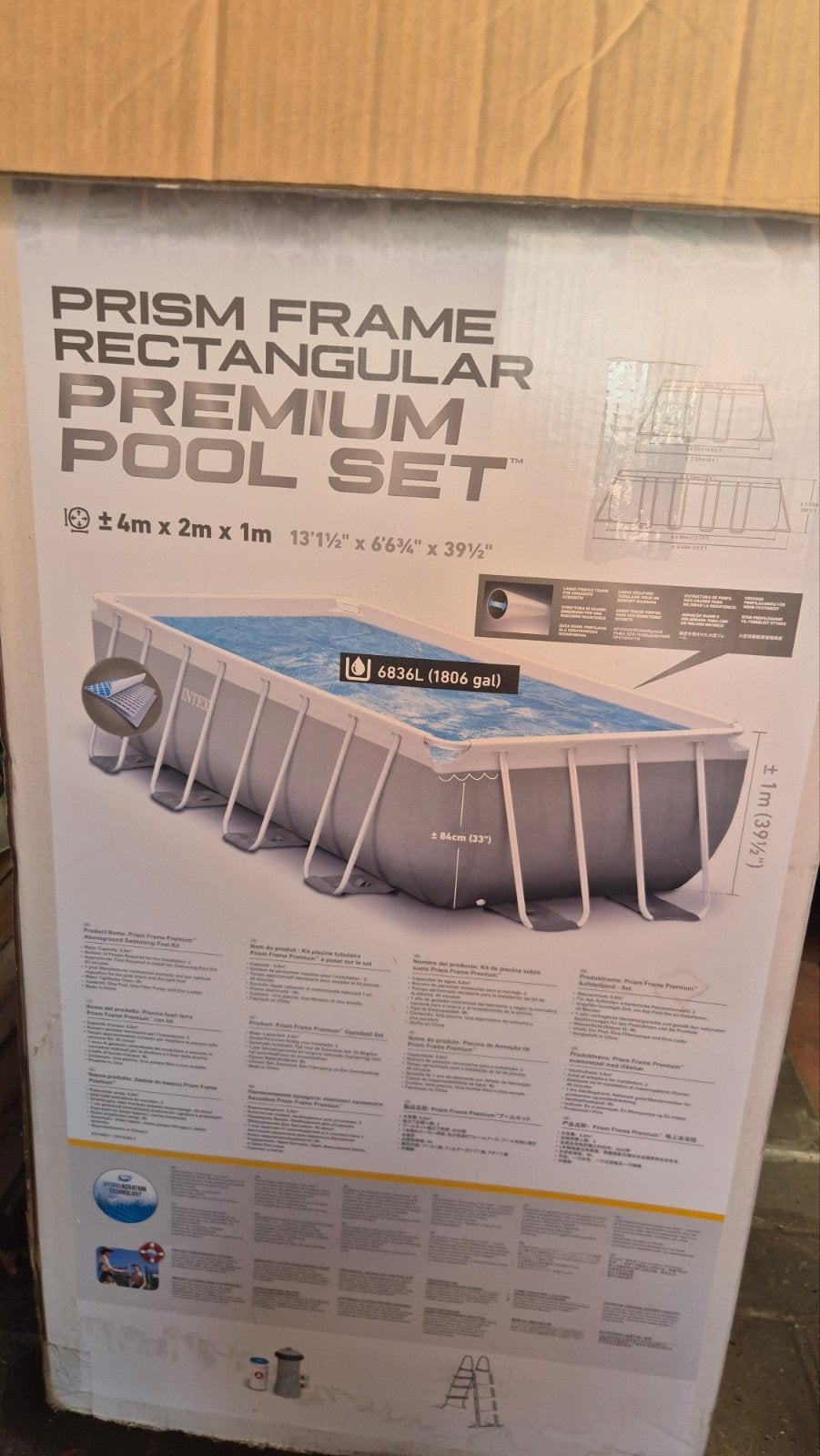 Zwembad te koop  4x2x1 m, Ophalen