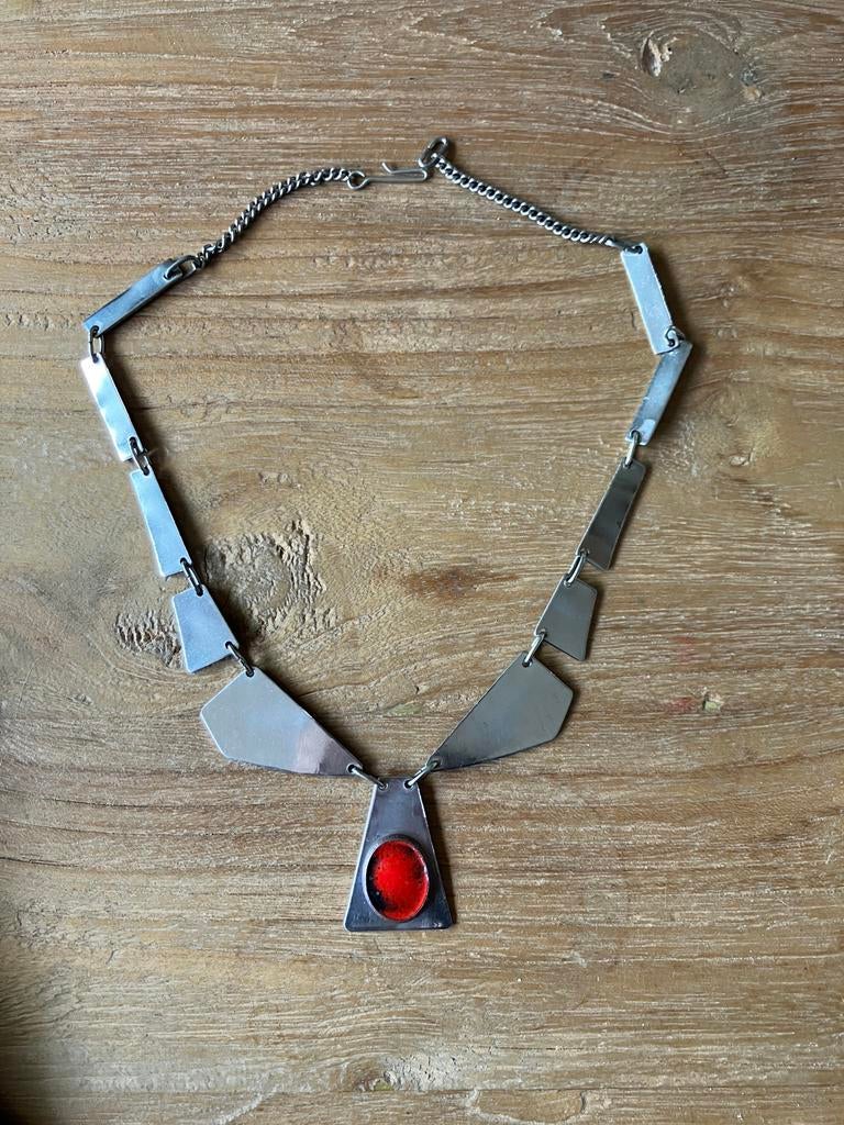 Vintage halsketting - begin seventies, Ophalen, Gebruikt, Overige materialen