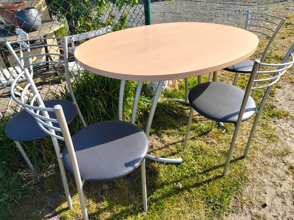 Keukentafel met 4 stoelen, Huis en Inrichting, Tafels | Eettafels, Ophalen