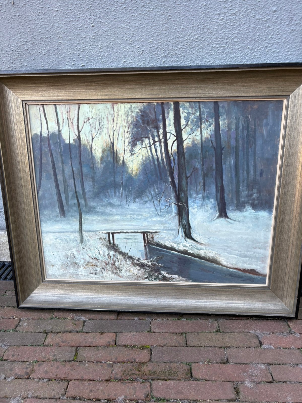 Schilderij winterlandschap, Enlèvement