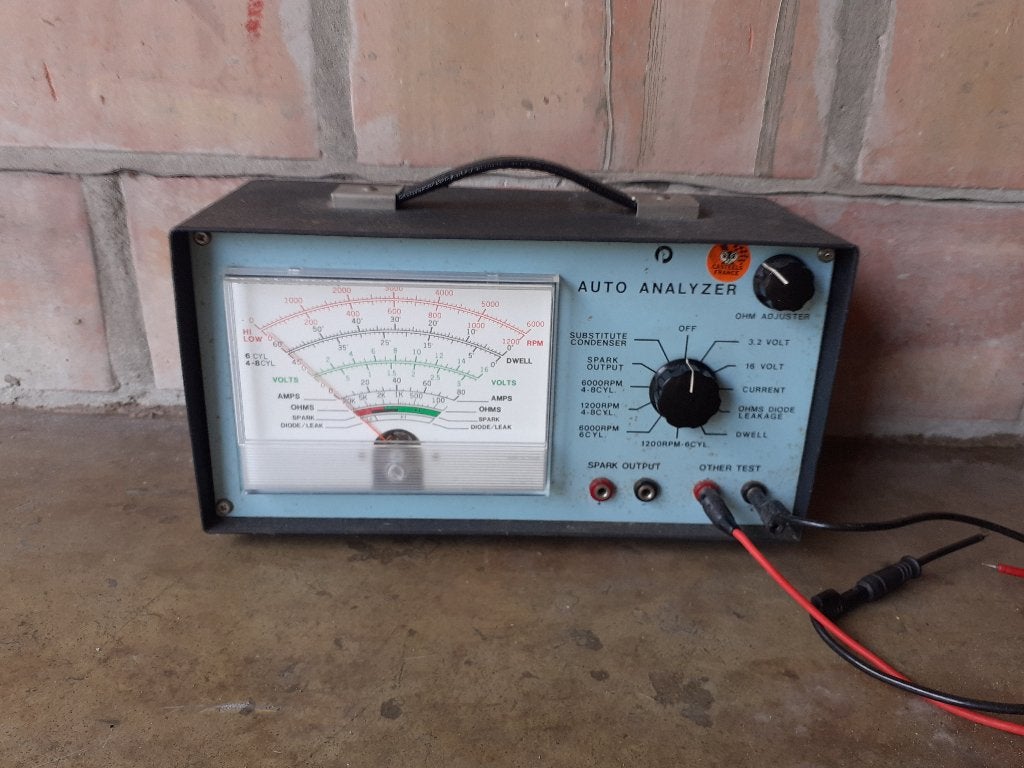 Vintage Auto Analyzer / Motortester + Kabels, Ophalen of Verzenden, Gebruikt