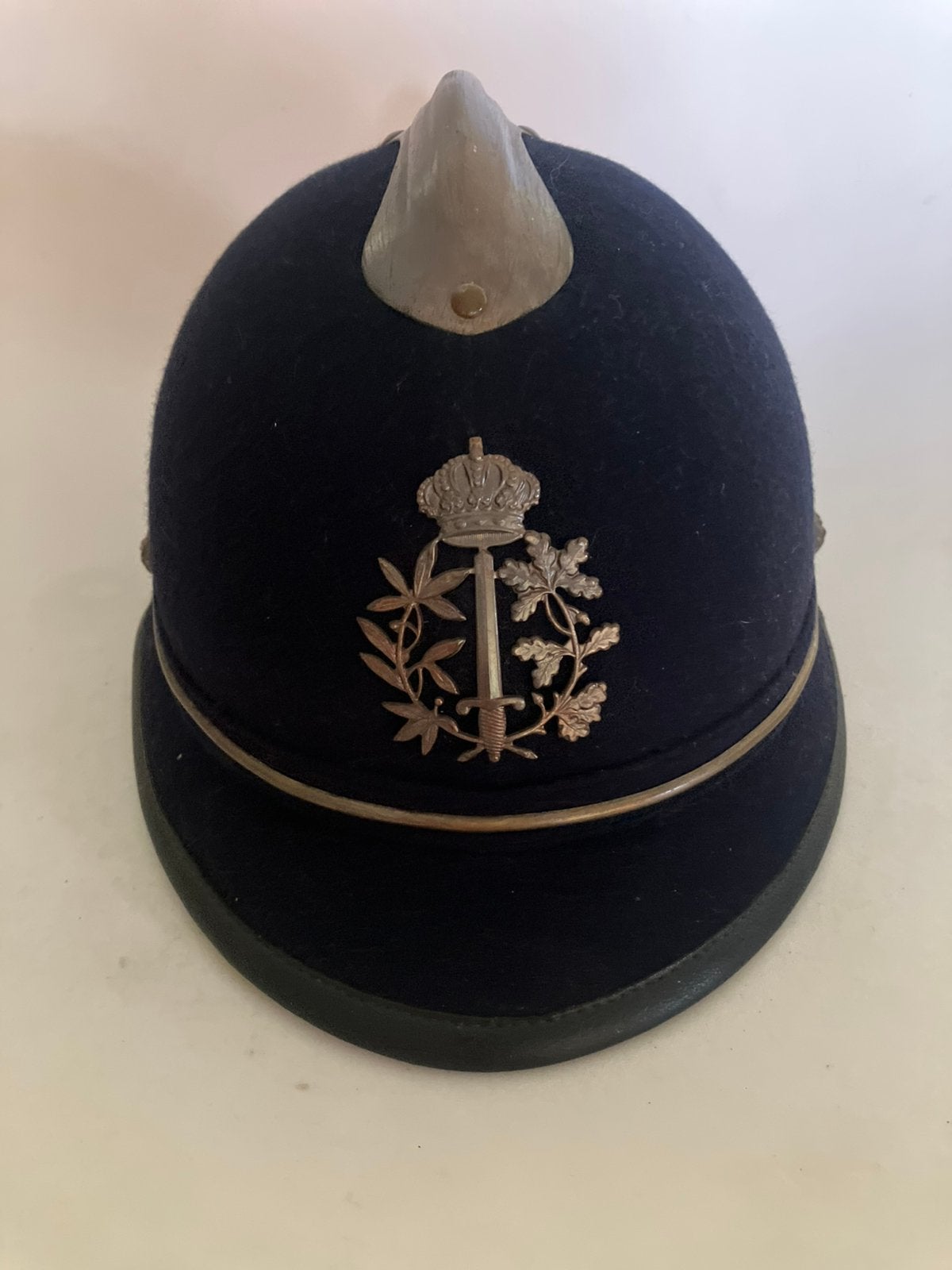 Officiershelm paradehelm politie adrian helm rijkswacht, Collections, Enlèvement ou Envoi, Gendarmerie