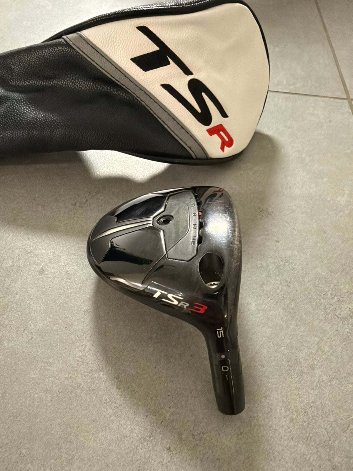 Titleist TSR3 3-Wood 15 – Clubhoofd + Adapter + Headcover, Sport en Fitness, Ophalen, Zo goed als nieuw