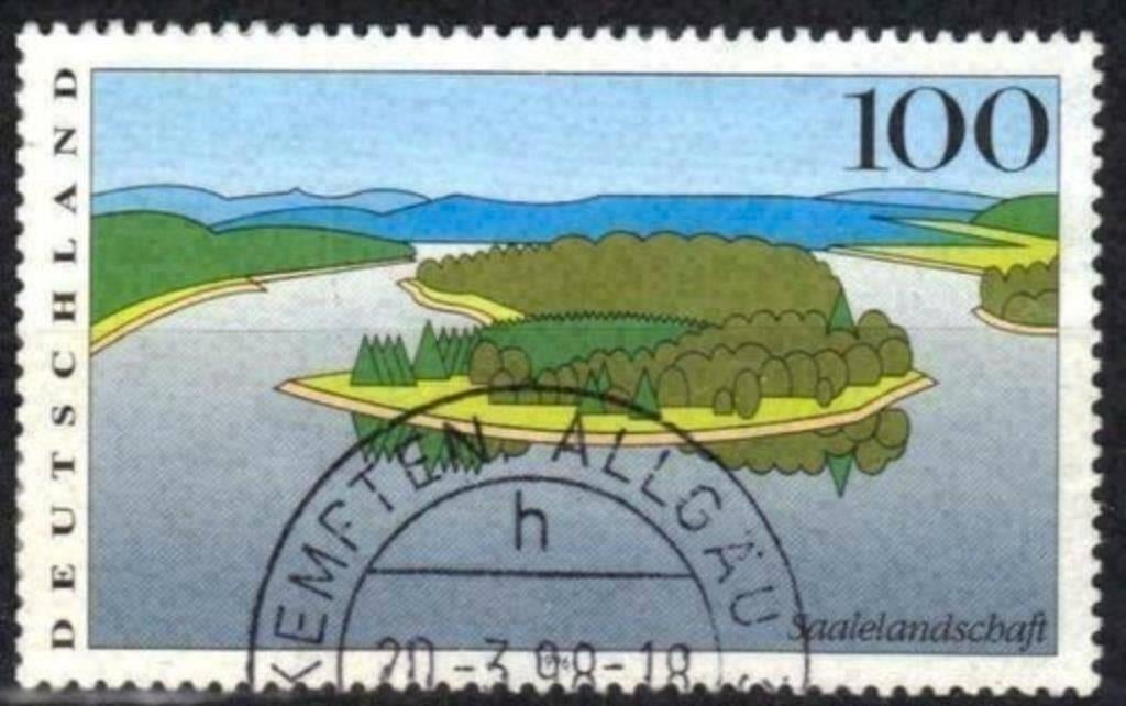 Allemagne 1996 - Yvert 1684 - Rives de la Saale (ST), Timbres & Monnaies, Timbres | Europe | Allemagne, Envoi, Affranchi