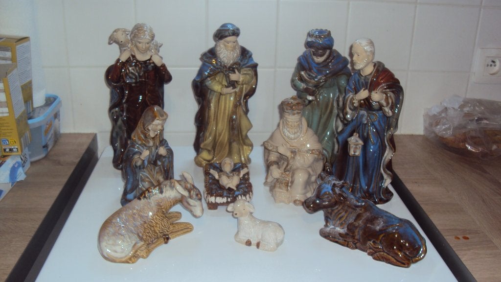 kerstmis beelden 10 stuks, Diversen, Ophalen of Verzenden, Gebruikt