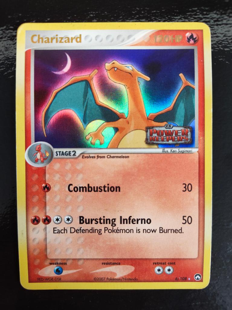 Charizard Power Keepers Reverse Holo #6/108 Pokémon kaart, Ophalen, Gebruikt, Losse kaart, Foil