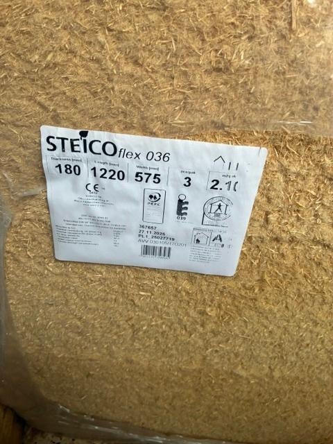 houtwolisolatie steicoflex 180mm, Doe-het-zelf en Bouw, Ophalen, Nieuw, 12 cm of meer, Dakisolatie
