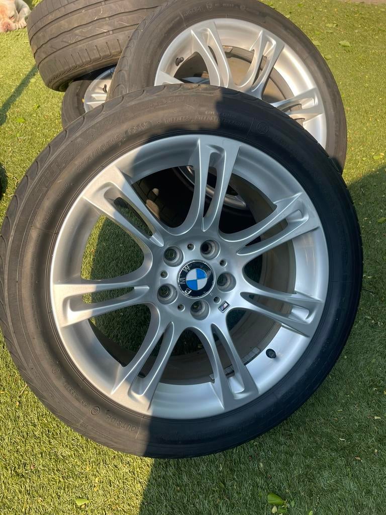 Bmw 18 inch breedset 5 serie style 350M, Auto-onderdelen, Ophalen, 18 inch, Gebruikt, Band(en)