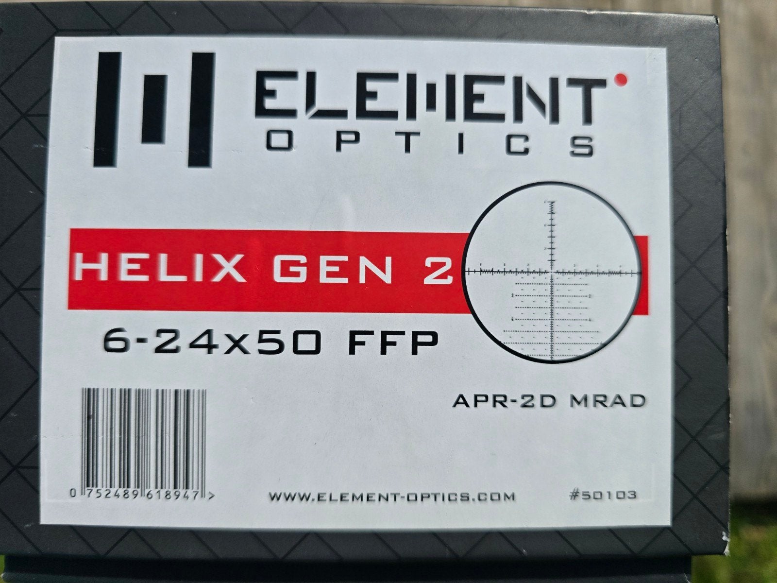 element helix gen 2 6-2450 FFP mrad, Ophalen