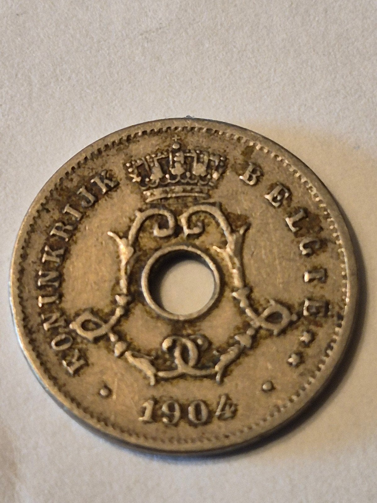 5 cent leopold 2 type Michaux 1904 vl, Ophalen of Verzenden, Losse munt