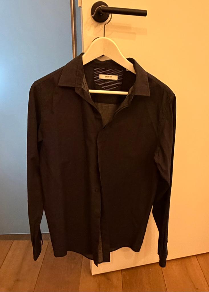 Hemd lange mouwen - Jack & Jones premium - Maat M, Kleding | Heren, Overhemden, Ophalen of Verzenden, Gedragen, Zwart