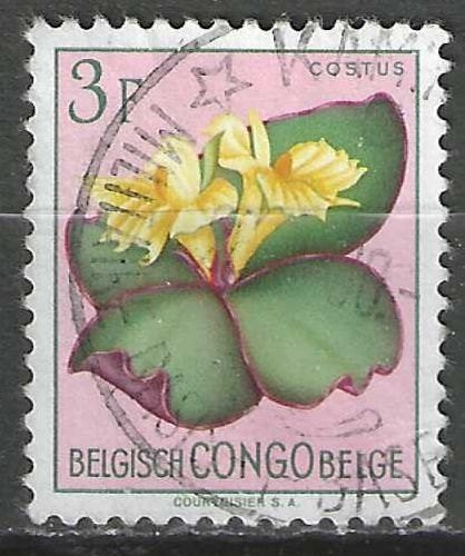 Congo belge 1952 - Yvert 314 - Costus spectabilis (ST), Envoi, Affranchi