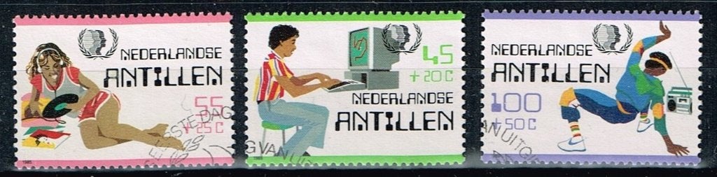 Timbres néerlandais. Antilles - K 6088 - jeunes, Timbres & Monnaies, Timbres | Antilles néerlandaises, Envoi, Affranchi
