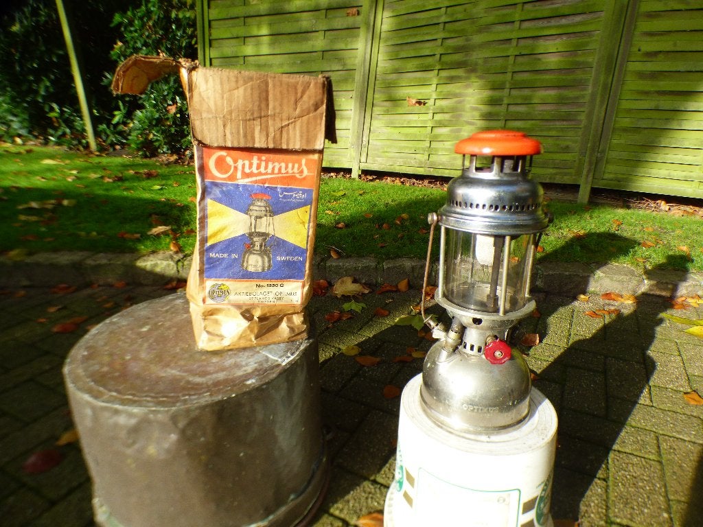 Vintage optimus 1550G 500cp petrolium lantaren, Antiek en Kunst, Ophalen